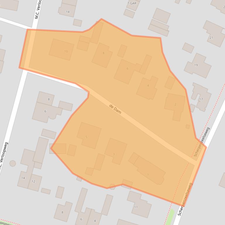 Kaart van postcodegebied 3956KA.