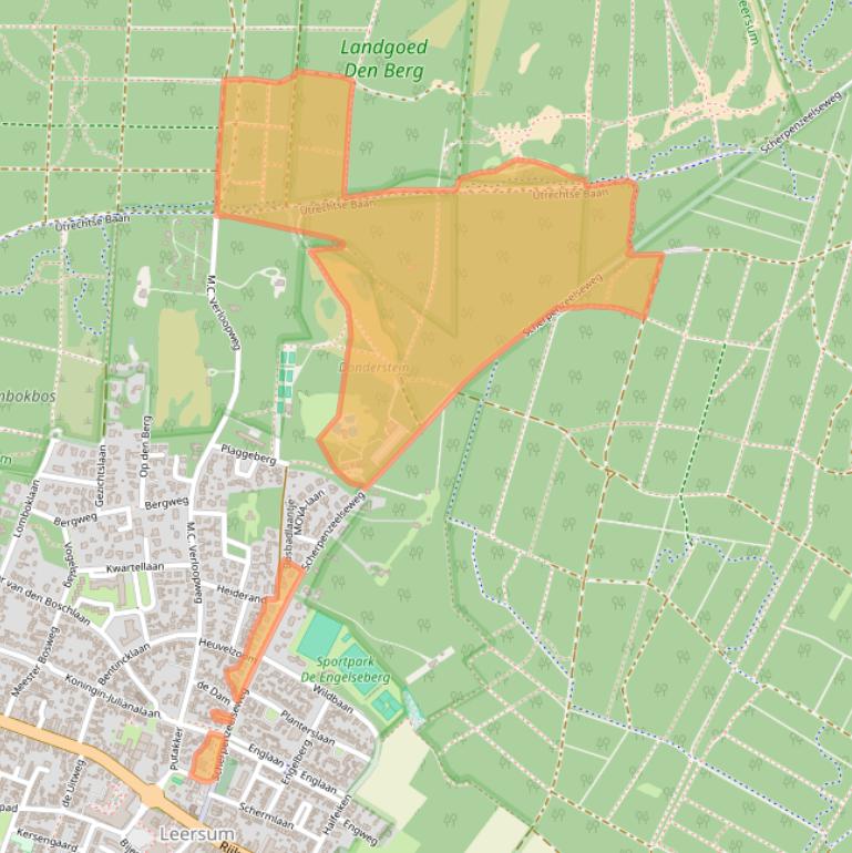 Kaart van postcodegebied 3956KB.