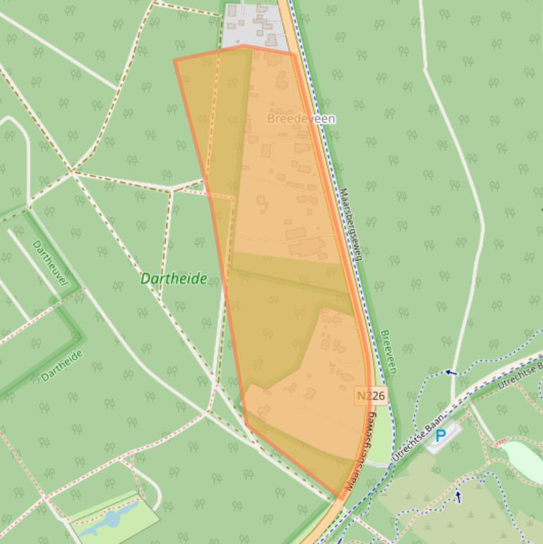 Kaart van postcodegebied 3956KT.