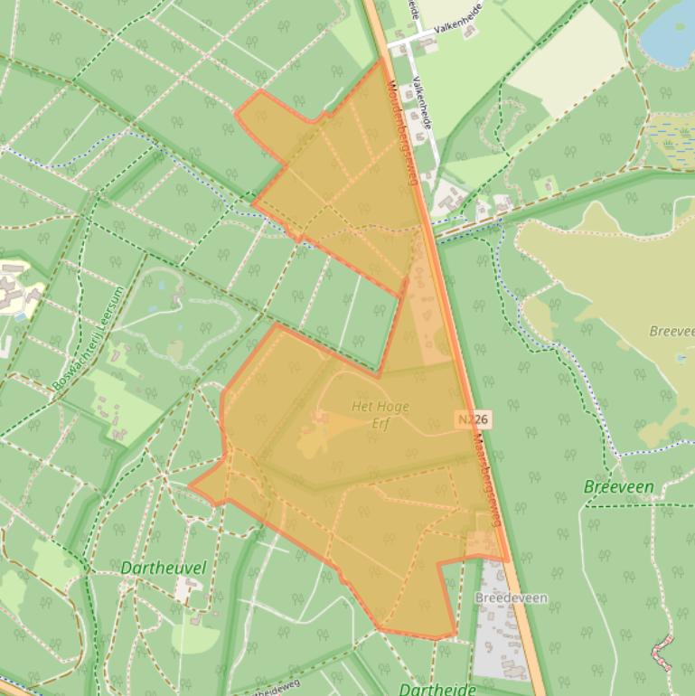 Kaart van postcodegebied 3956KV.