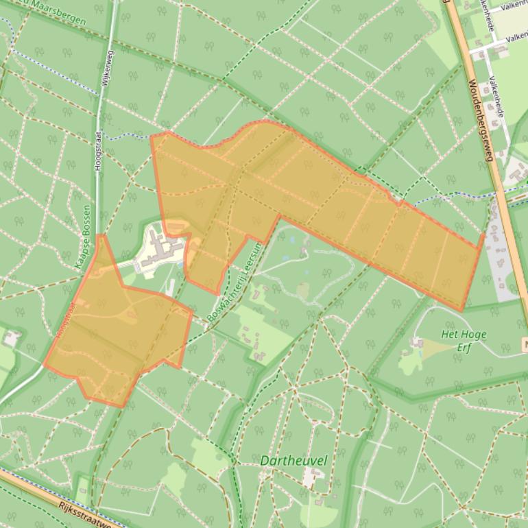 Kaart van postcodegebied 3956NA.