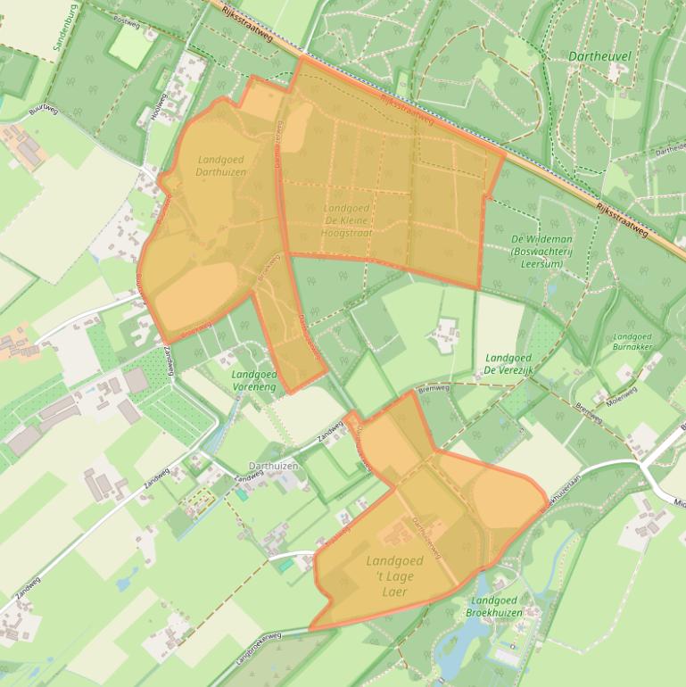 Kaart van postcodegebied 3956NK.