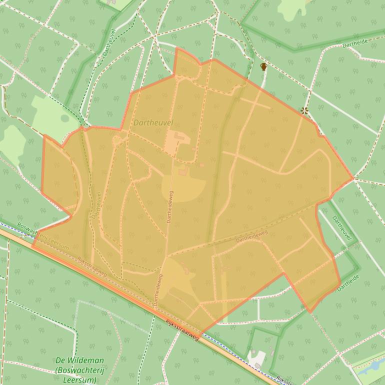 Kaart van postcodegebied 3956NN.