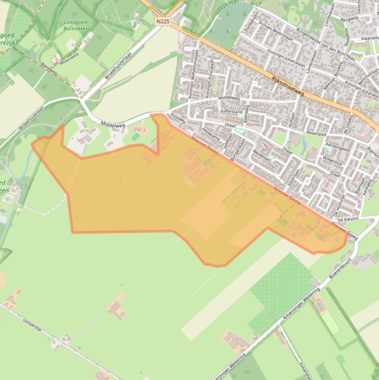 Kaart van postcodegebied 3956RD.