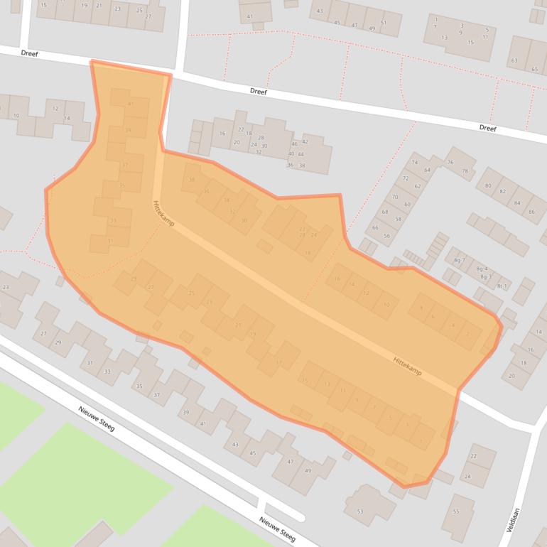 Kaart van postcodegebied 3956RE.