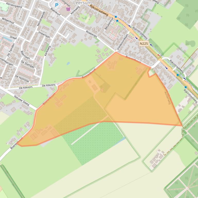 Kaart van postcodegebied 3956RL.