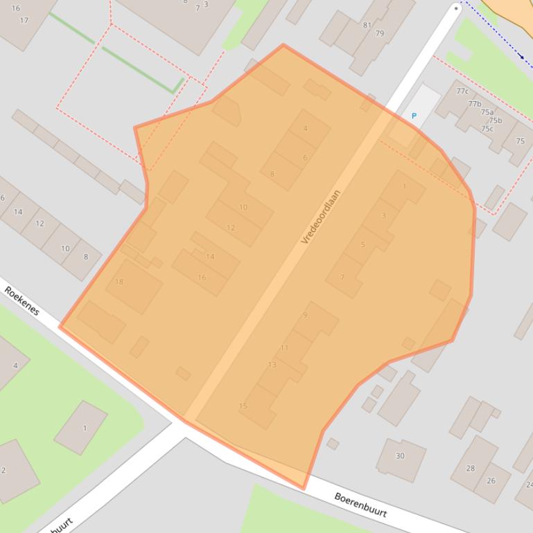 Kaart van postcodegebied 3956RN.