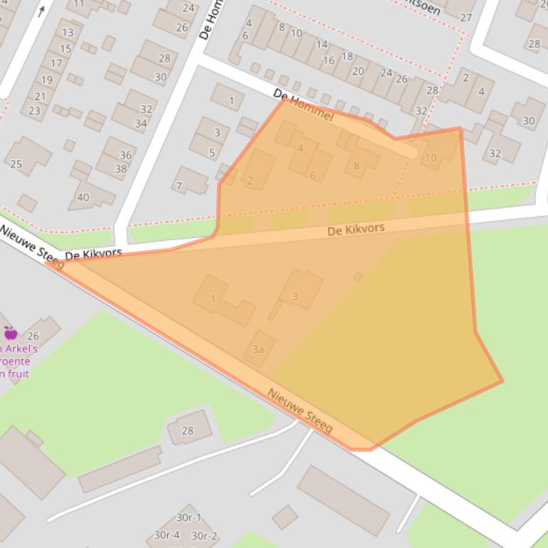 Kaart van postcodegebied 3956RW.