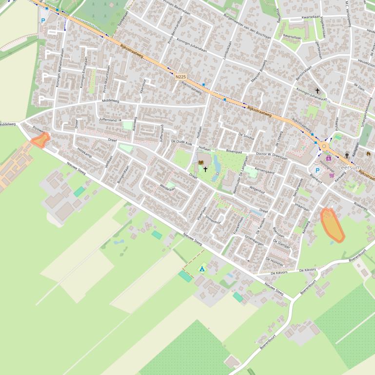 Kaart van postcodegebied 3956RX.