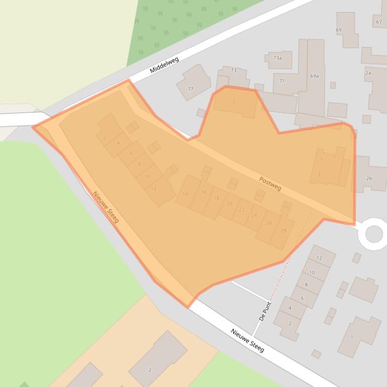 Kaart van postcodegebied 3956RZ.