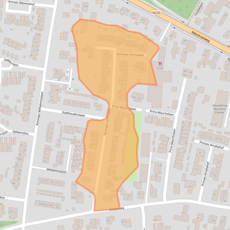 Kaart van postcodegebied 3956TA.