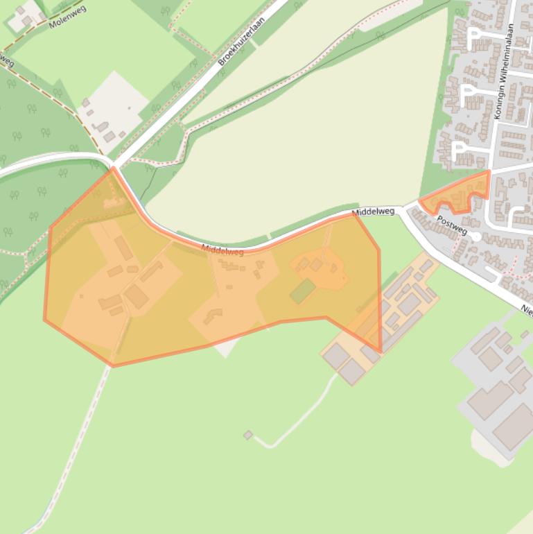 Kaart van postcodegebied 3956TL.