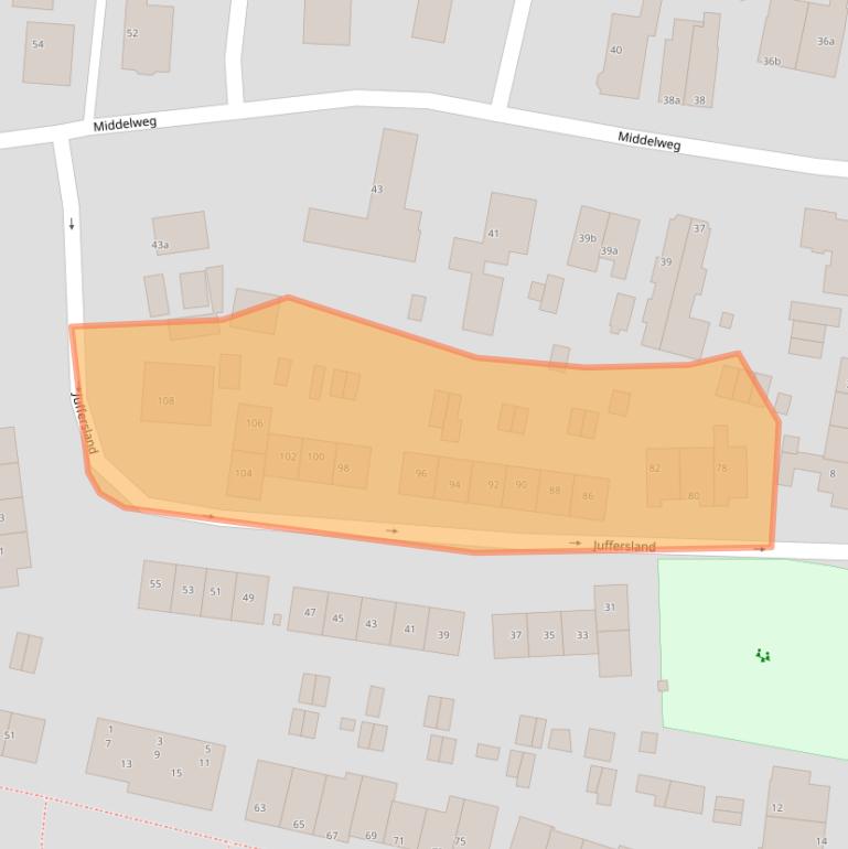 Kaart van postcodegebied 3956TW.