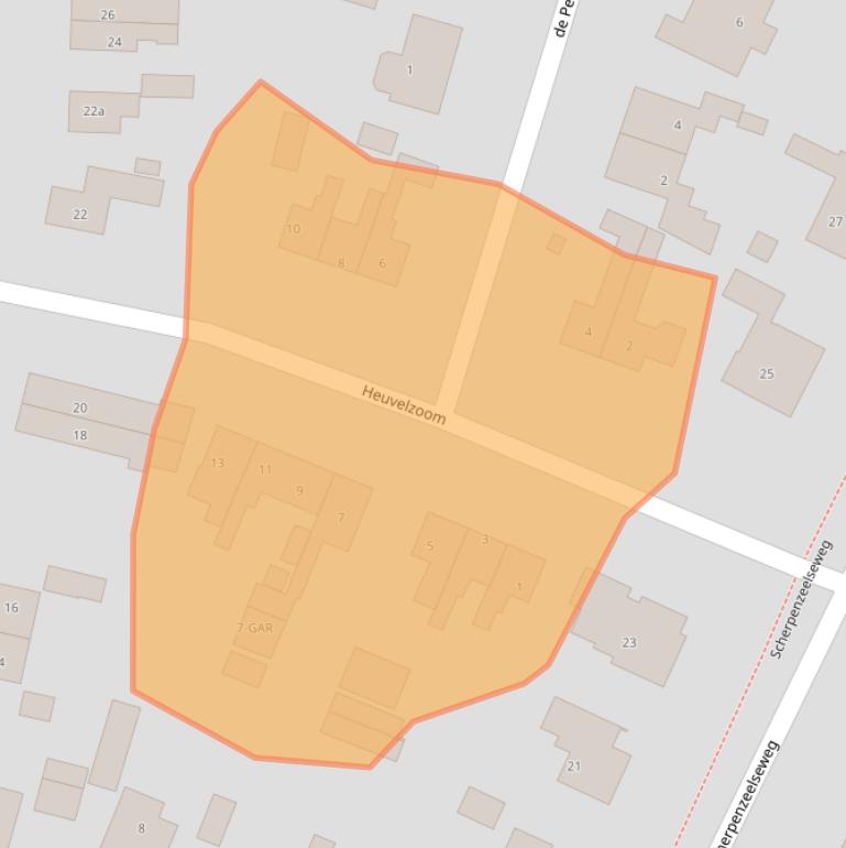 Kaart van postcodegebied 3956VB.