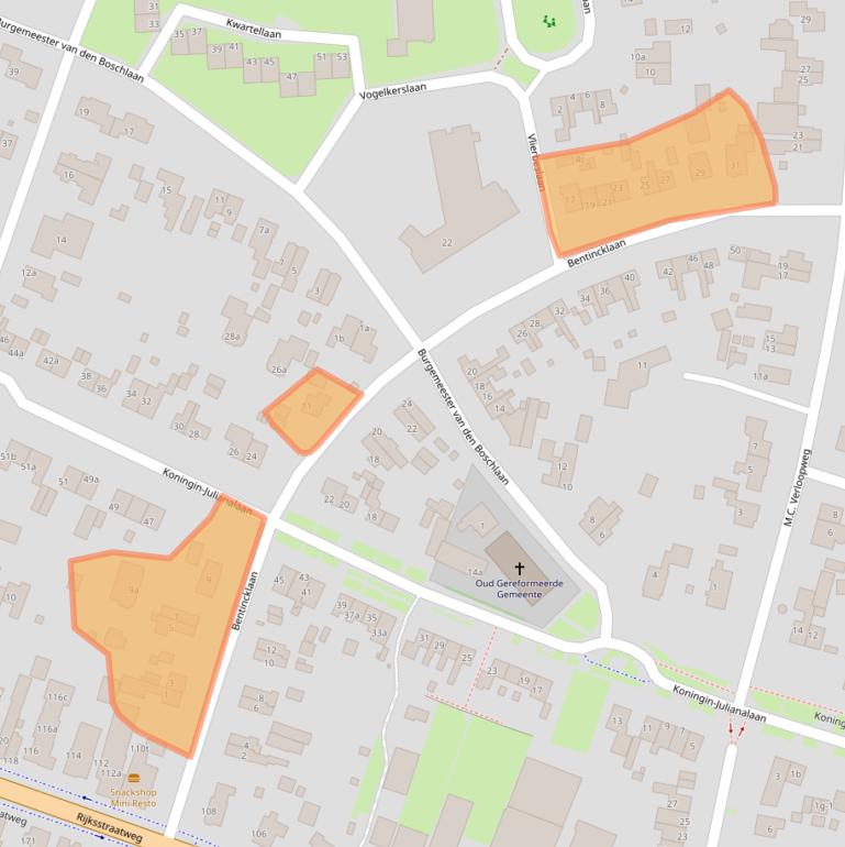 Kaart van postcodegebied 3956VC.