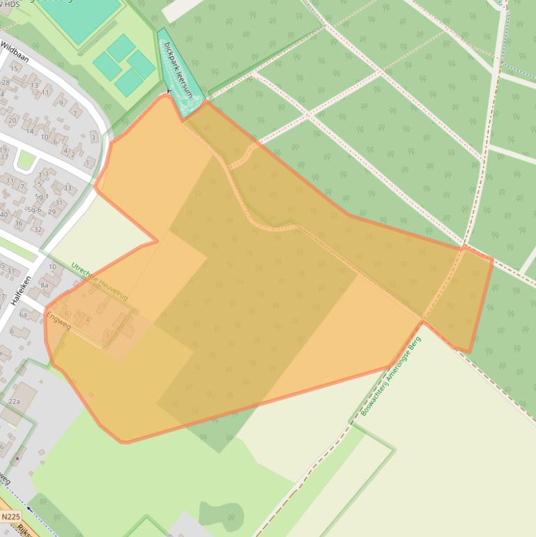 Kaart van postcodegebied 3956VS.