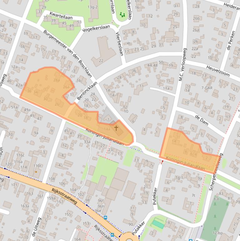 Kaart van postcodegebied 3956XM.