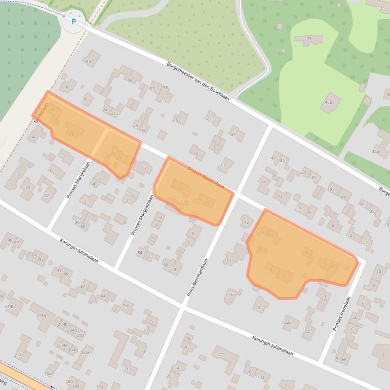 Kaart van postcodegebied 3956XX.