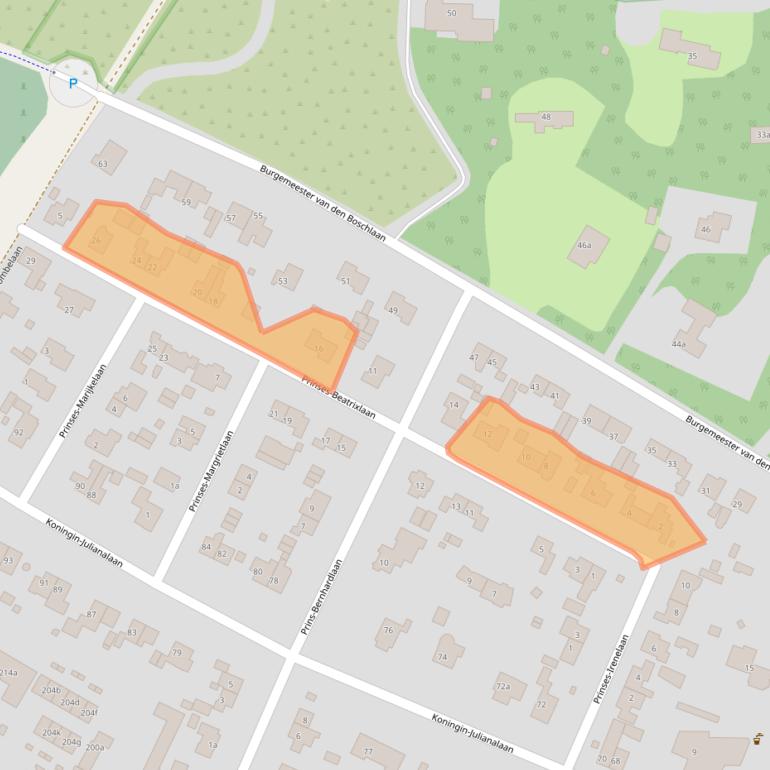 Kaart van postcodegebied 3956XZ.