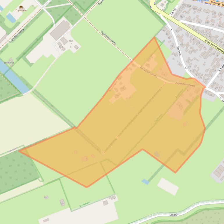 Kaart van postcodegebied 3958BA.