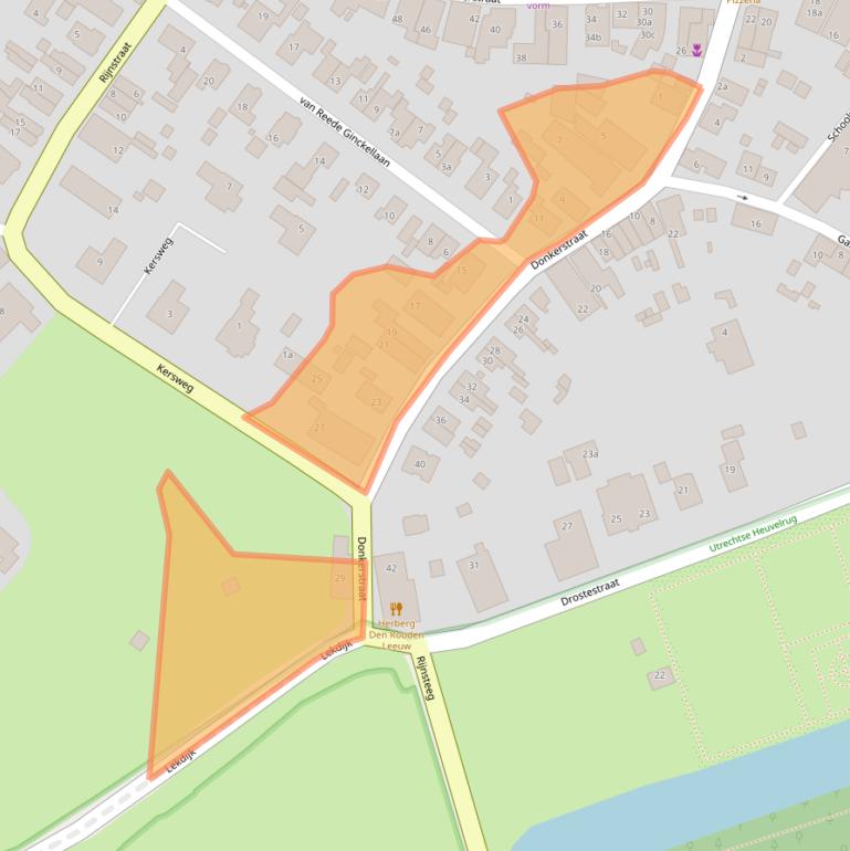 Kaart van postcodegebied 3958BH.