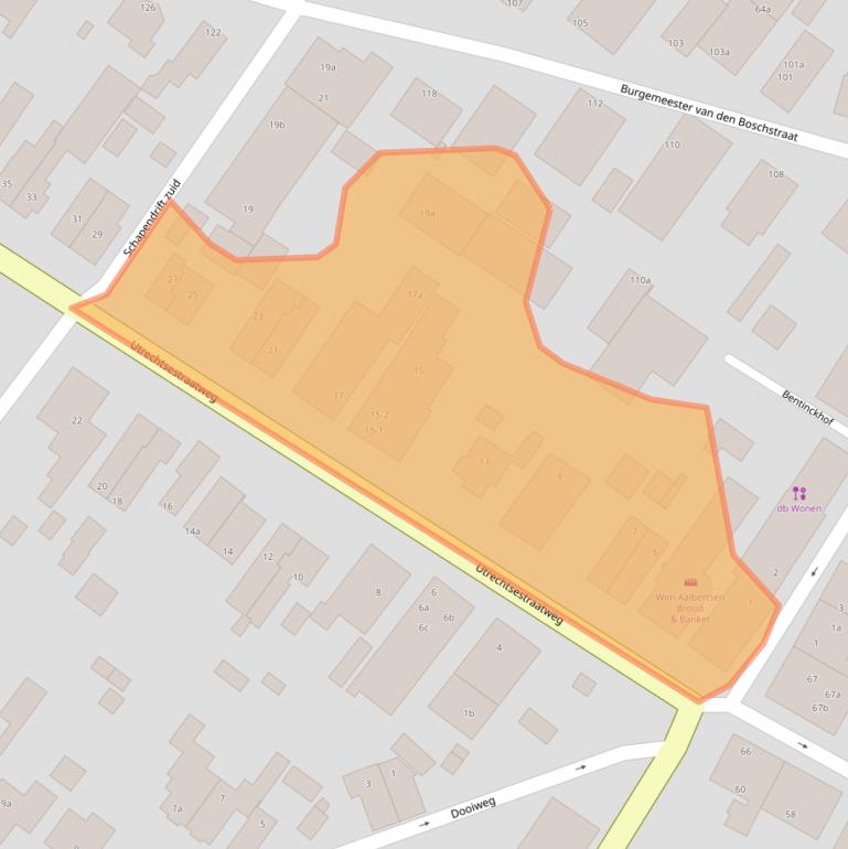 Kaart van postcodegebied 3958BM.