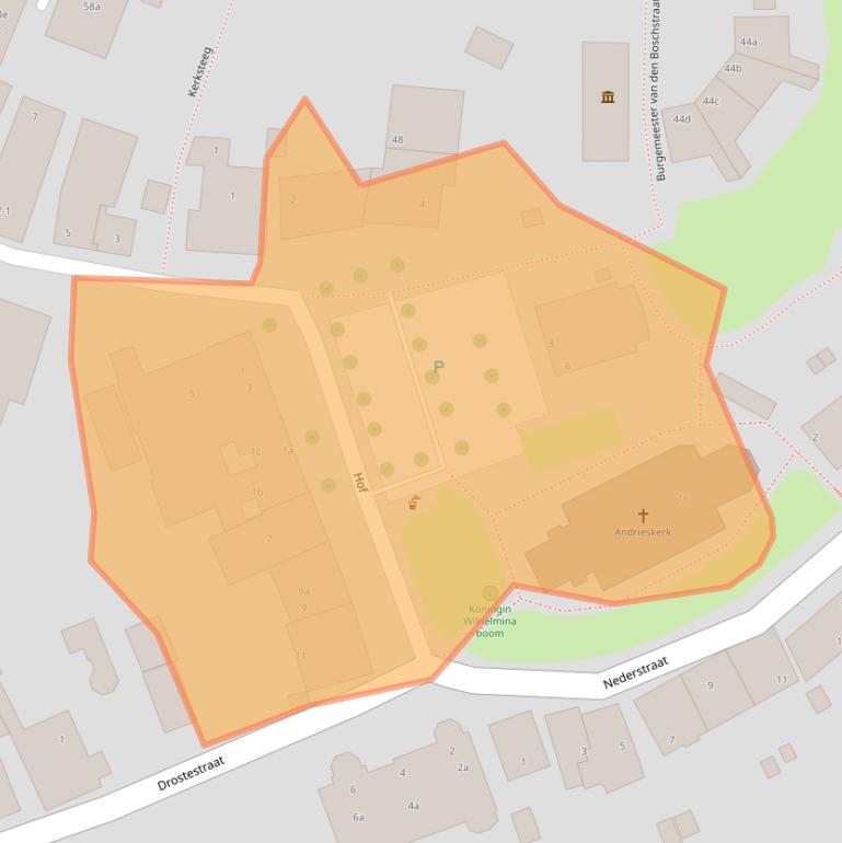 Kaart van postcodegebied 3958CH.