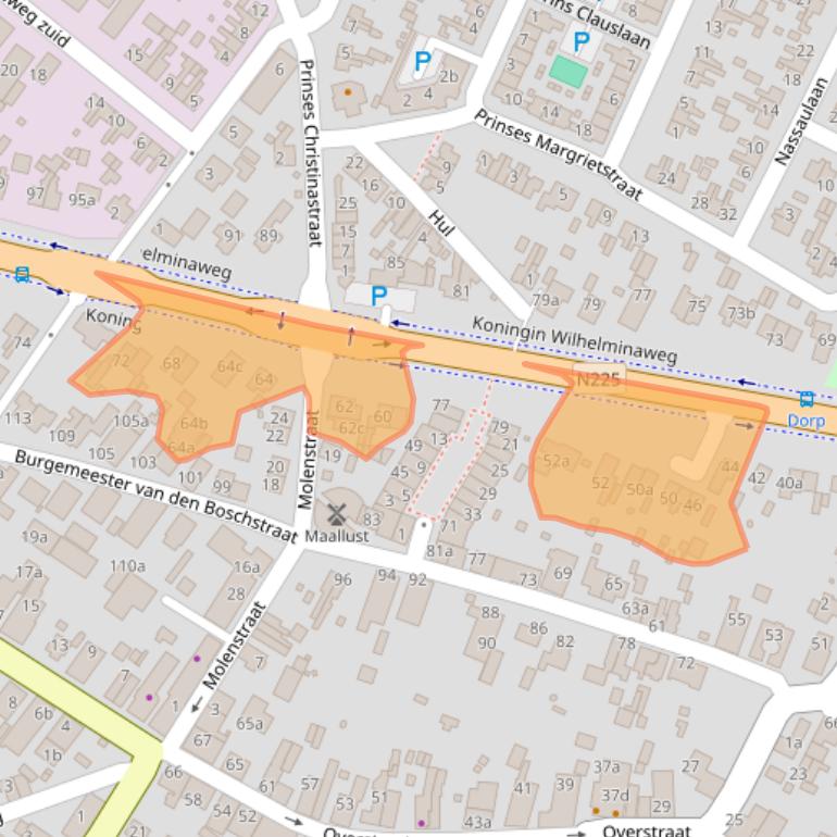 Kaart van postcodegebied 3958CP.