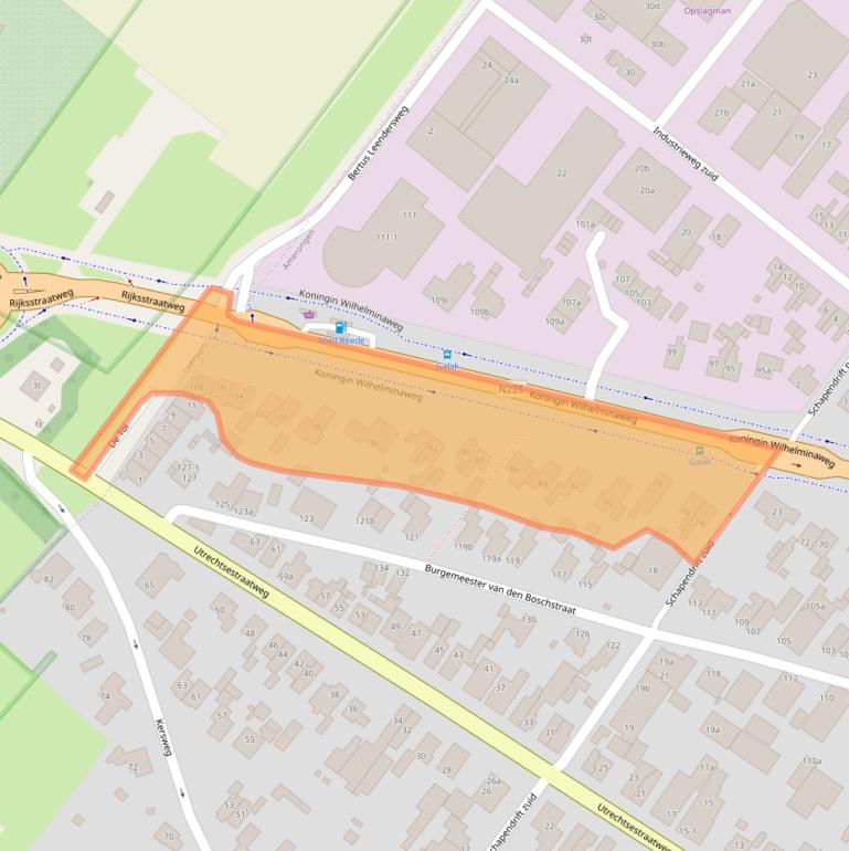 Kaart van postcodegebied 3958CR.