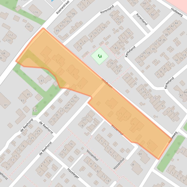 Kaart van postcodegebied 3958DH.