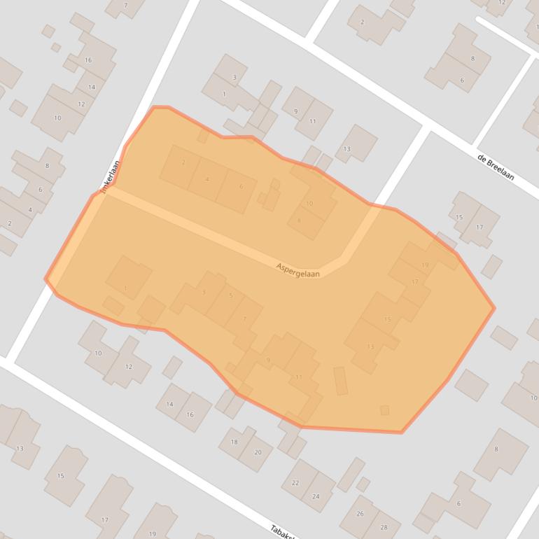 Kaart van postcodegebied 3958EC.