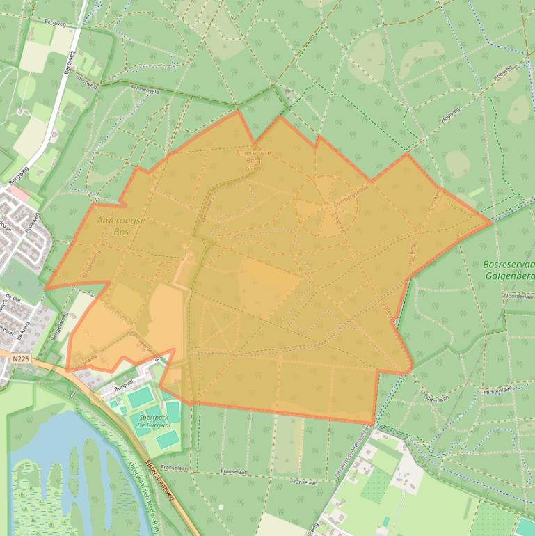 Kaart van postcodegebied 3958ET.