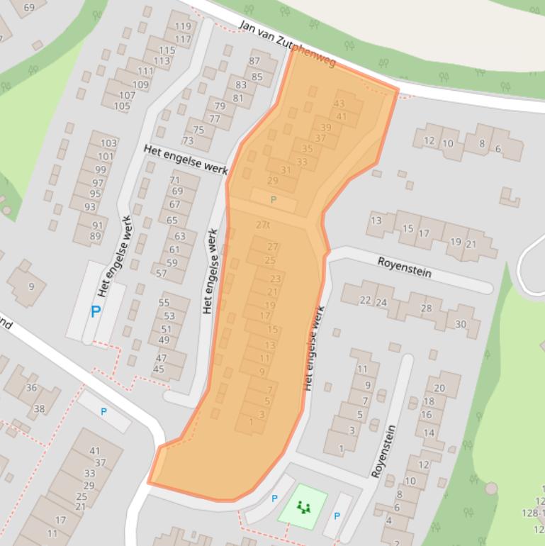 Kaart van postcodegebied 3958HA.