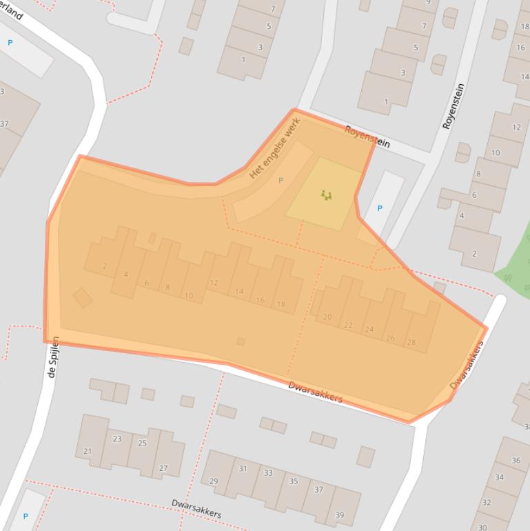 Kaart van postcodegebied 3958HD.