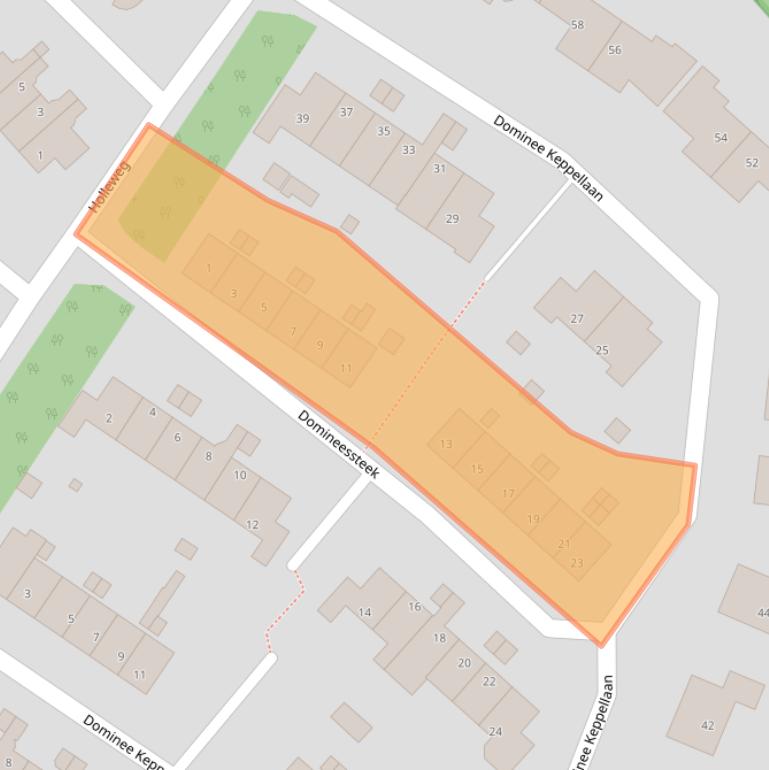 Kaart van postcodegebied 3958JD.