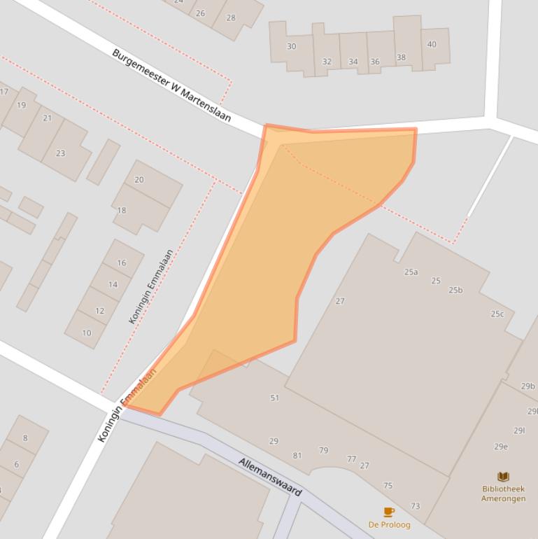 Kaart van postcodegebied 3958KB.