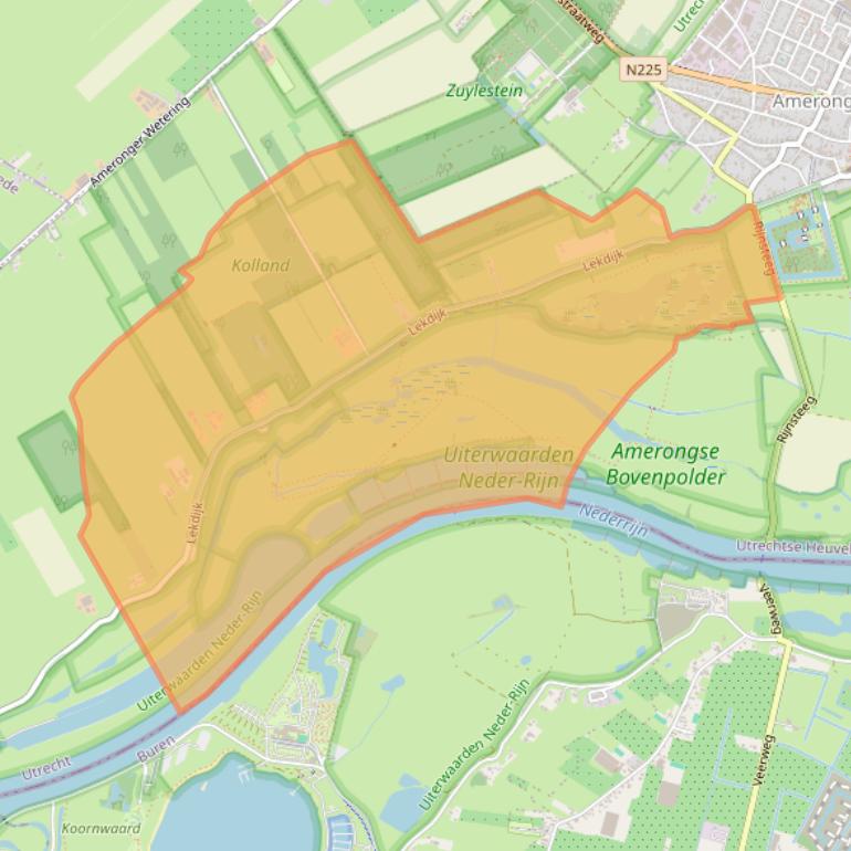 Kaart van postcodegebied 3958ND.