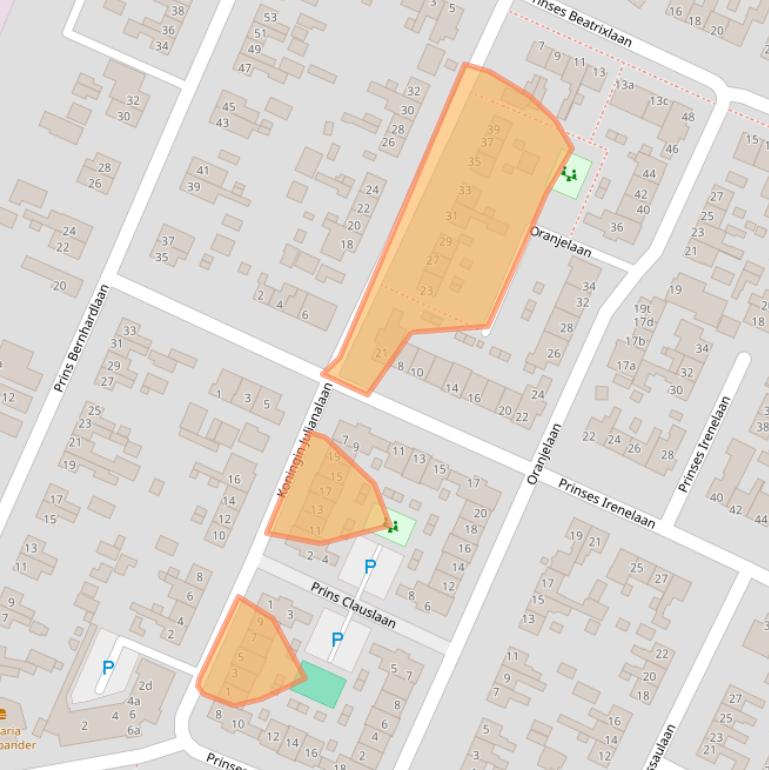 Kaart van postcodegebied 3958VC.