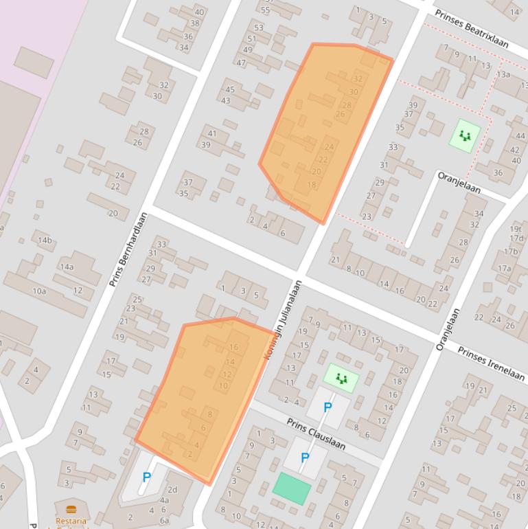 Kaart van postcodegebied 3958VG.