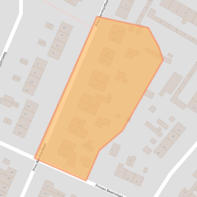 Kaart van postcodegebied 3958VL.