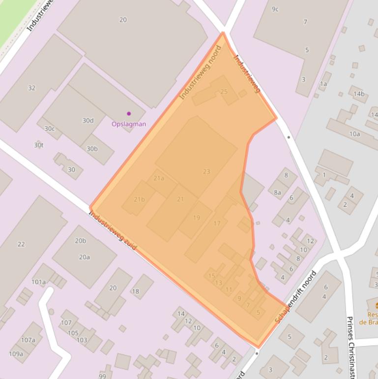 Kaart van postcodegebied 3958VV.