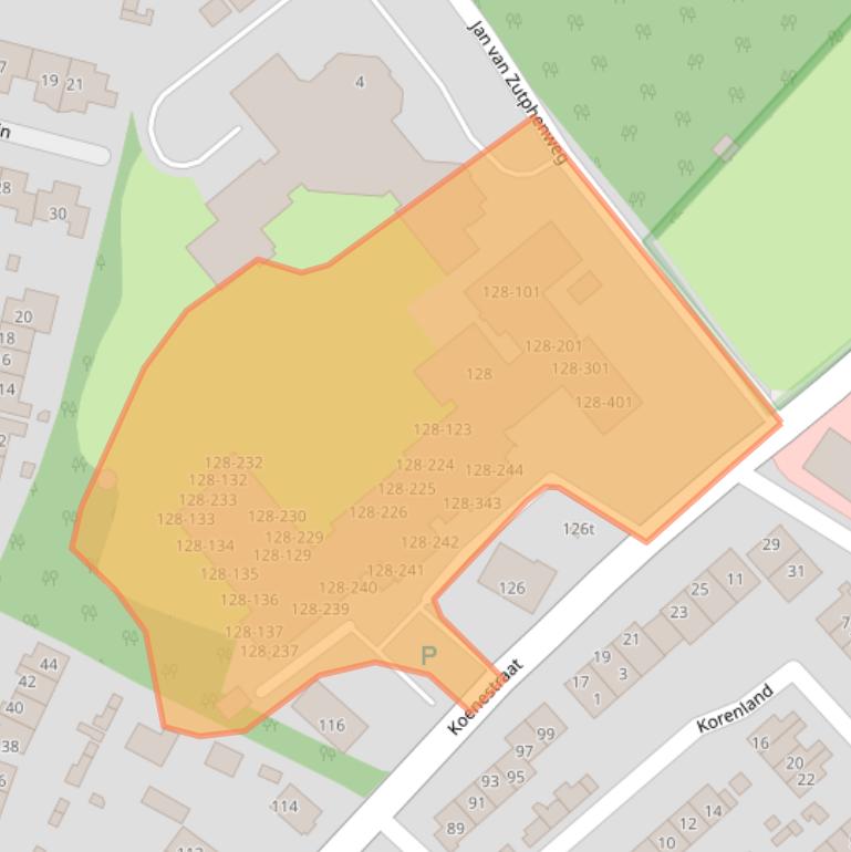 Kaart van postcodegebied 3958XB.