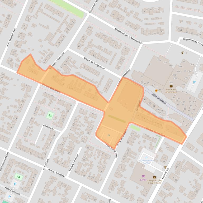 Kaart van postcodegebied 3958XK.