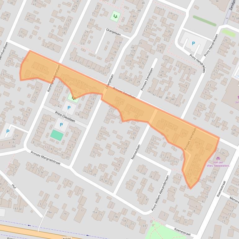 Kaart van postcodegebied 3958XN.