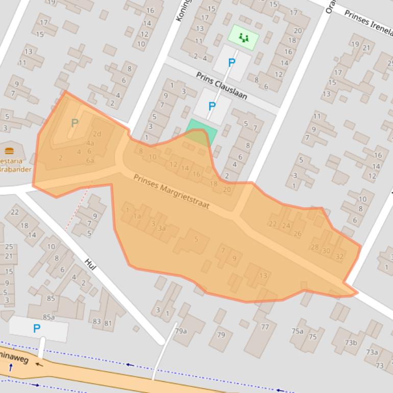 Kaart van postcodegebied 3958XW.