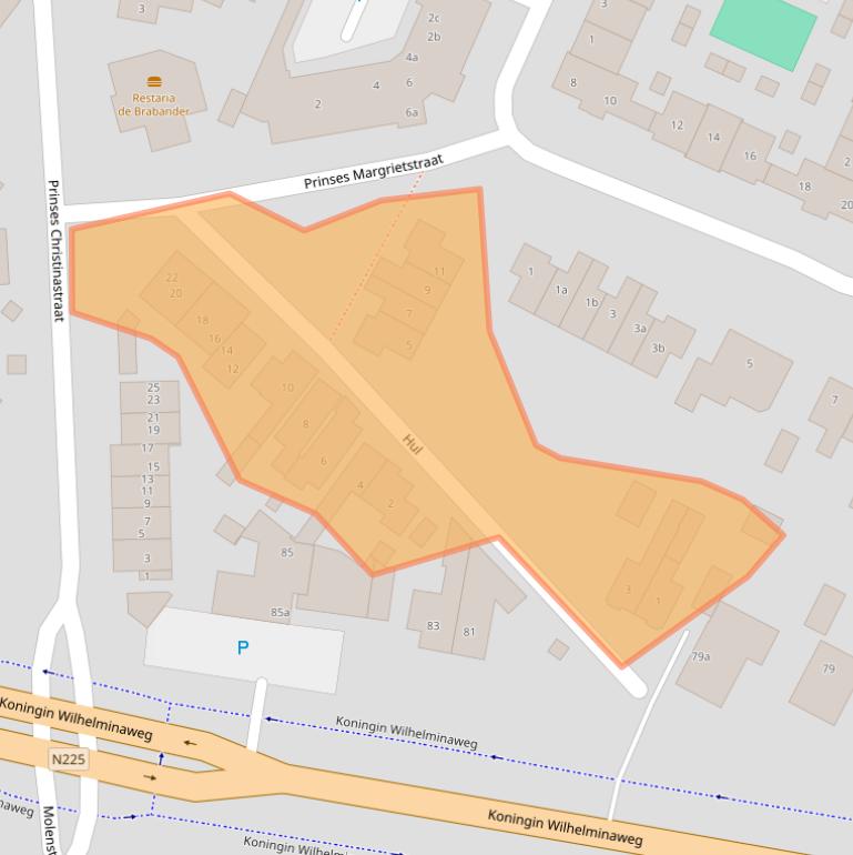 Kaart van postcodegebied 3958XX.