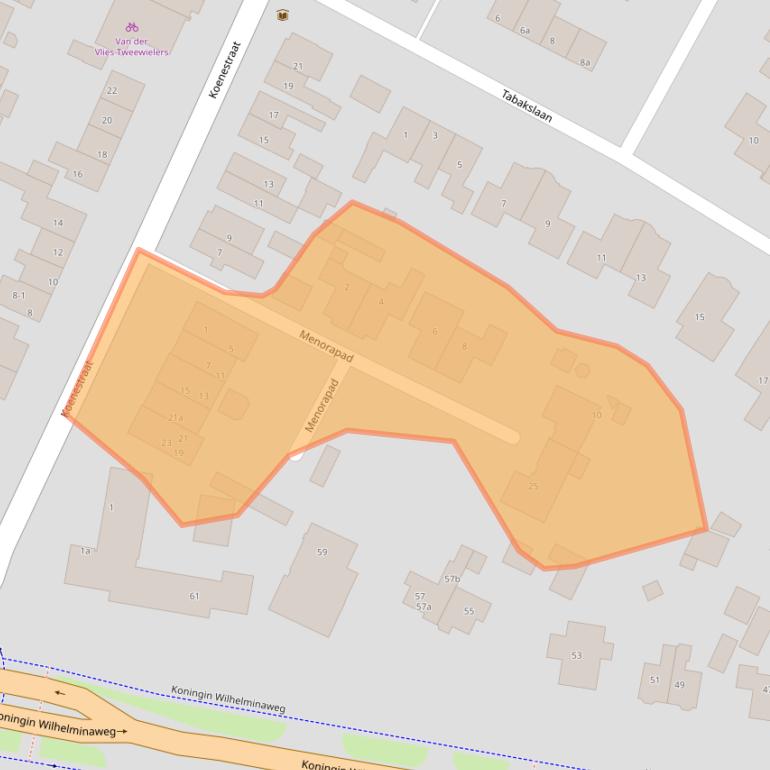 Kaart van postcodegebied 3958XZ.