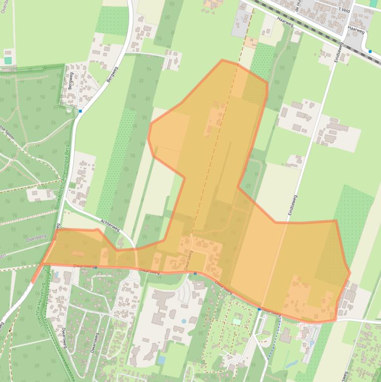 Kaart van postcodegebied 3959AJ.
