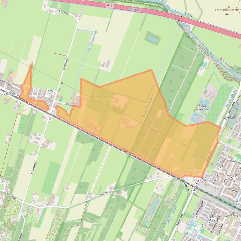 Kaart van postcodegebied 3959AM.