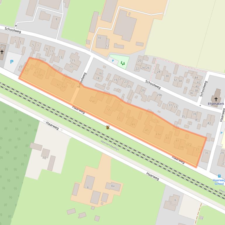 Kaart van postcodegebied 3959AN.